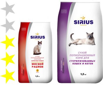 Корм для кошек Sirius