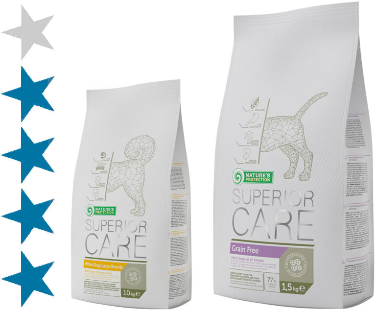 Superior care white dogs