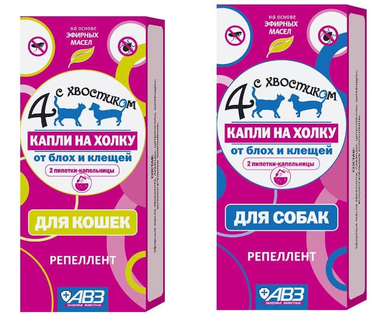 Капли от блох «4 с хвостиком»: отзывы, инструкция, цена - ПетОбзор