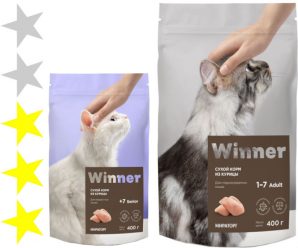 Корм для кошек Winner: отзывы, разбор состава, цена