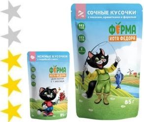 Влажный корм для кошек Ферма кота Фёдора: отзывы, разбор состава, цена
